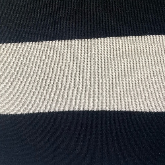 THEORY Womens Harmona Prosecco Crop Sweater Black Ivory Bold Striped Size TP - Picture 12 of 12